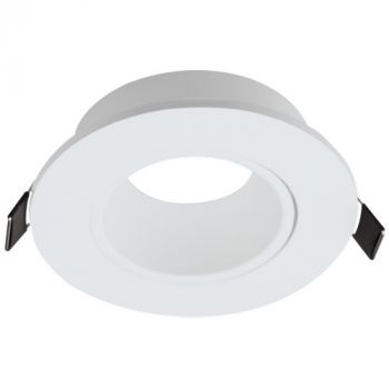 Brightstar DL123 BLACK, DL123 WHITE Round Recessed Polycarbonate with Antiglare Ring Striaght (Multiple Colours/Finishes)