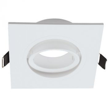 Brightstar WYN-DL125 BLACK Square Recessed Polycarbonate with Antiglare Ring Tilt Black