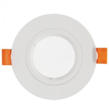 Brightstar DL128 WHITE Polycarbate Down Light with Clear Lens, without Lampholder IP65 White