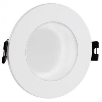 Brightstar DL144 WHITE Polycarbonate GU10 Downlight with Clear Cover Straight IP65 White