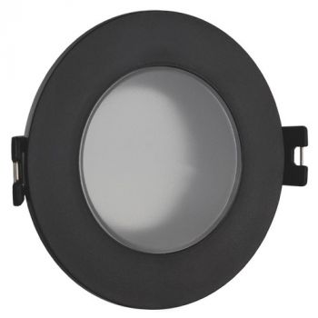 Brightstar DL145 BLACK Polycarbonate GU10 Downlight with Clear Cover Straight IP65 Black