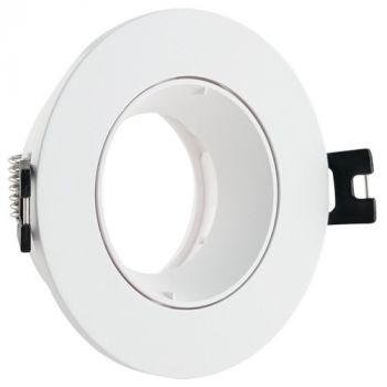 Brightstar DL146 WHITE Polycarbonate GU10 Downlight Straight IP20 Without Lampholder White
