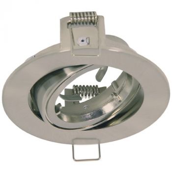 Brightstar DL233 SATIN CHR, DL233 WHITE 12V / 50W Tilt Bayonet Lock Downlight (Multiple Colours/Finishes)