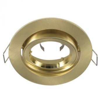 Brightstar DL233 GOLD SATIN 12V / 220V - 240V / 50W Tilt Bayonet Lock Gold Satin