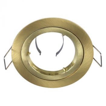 Brightstar DL244 GOLD SATIN 12V / 220V - 240V / 50W Straight Bayonet Lock Gold Satin