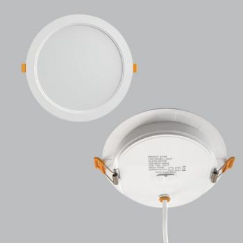 Brightstar DL619 WHITE 12W LED Panel Light with Colour Changing Switch on the back of the Downlight IP54
