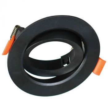 Brightstar DL630 BLACK Polycarbate Down Light Tilt, Without Lampholder 75mm Black