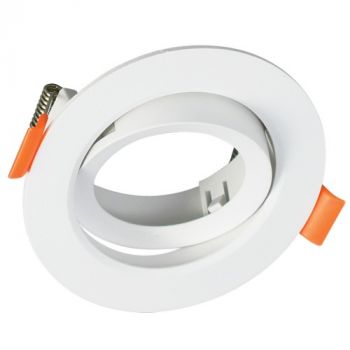Brightstar DL630 WHITE Polycarbate Down Light Tilt, Without Lampholder 75mm White