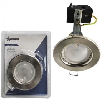 Brightstar DL997 COOL, DL997 WARM Blister Pack with Straight Metal Down Light (Multiple Colours/Finishes)