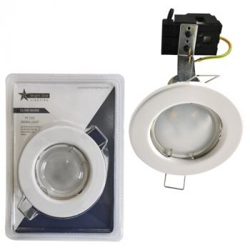 Brightstar DL999 COOL WHITE, DL999 WARM WHITE Blister Pack with Straight PC Down Light (Multiple Colours/Finishes)