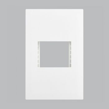 Brightstar ECP102 WHITE 1.5 Module Cover Plate - 4 X 2 White