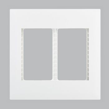 Brightstar ECP108 WHITE Double Grid Cover Plate for Triple Modules - 4 X 4 White