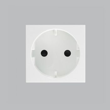 Brightstar ECP116 WHITE Modular 16A Schuko Socket (Double Module) White