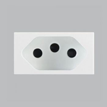 Brightstar ECP117 WHITE Modular 16A Slim RSA Socket (Single Module) White