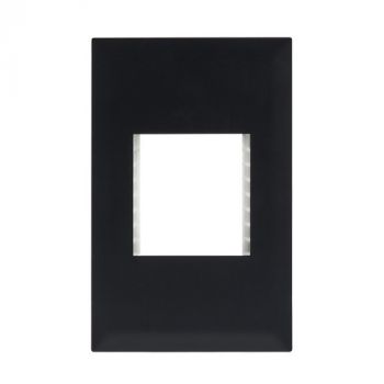 Brightstar ECP153 BLACK Double Module Cover Plate - 4 X 2 Black