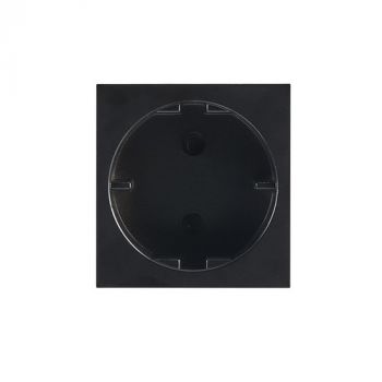 Brightstar ECP166 BLACK Modular 16A Schuko Socket (Double Module) Black