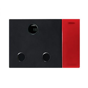 Brightstar ECP183 BLACK Designated 16A Switched RSA Socket - Horizontal (Triple Module) Black
