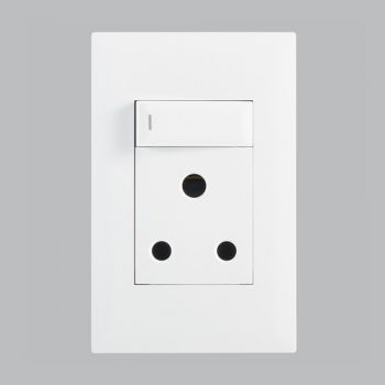 Brightstar EPL231 WHITE Modular 16A RSA Socket with Switch - 4 X 2 White