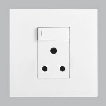 Brightstar EPL232 WHITE Modular 16A RSA Socket with Switch - 4 X 4 White