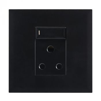 Brightstar EPL282 BLACK Modular 16A RSA Socket with Switch - 4 X 4 Black