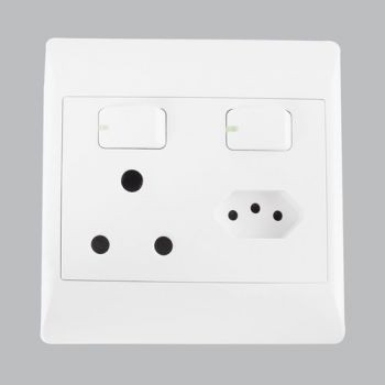 Brightstar EPL322 WHITE 16 AMP Plug + New RSA Socket - 4 X 4