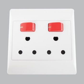Brightstar EPL330 WHITE 16 AMP Double Dedicated Plug - 4 X 4
