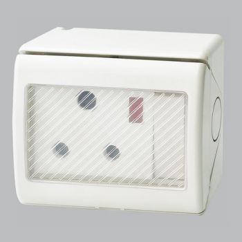 Brightstar EPL920 WHITE Modular 16A Waterproof Socket with Switch (IP55) White