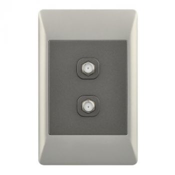 Brightstar ESW089 DUO Double Satellite Socket - 2 X 4