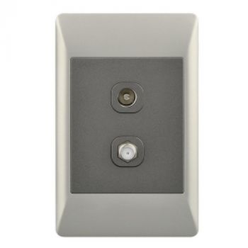 Brightstar ESW090 DUO TV + Satellite Socket - 2 X 4