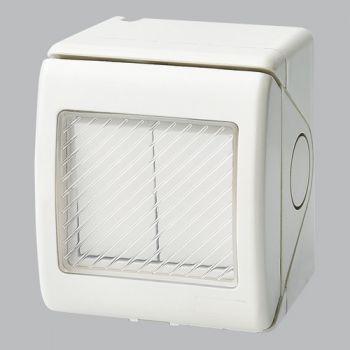 Brightstar ESWP902 WHITE 2 Lever 1 Way Waterproof Switch, IP55 White