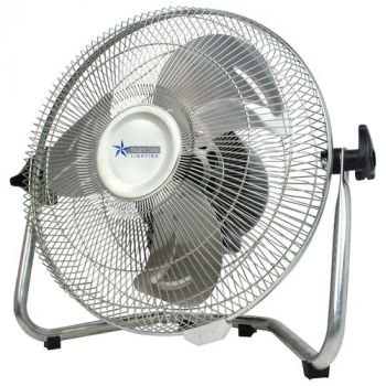 Brightstar FAN010 CHROME 12'' Floor Fan 3 Speed 40W