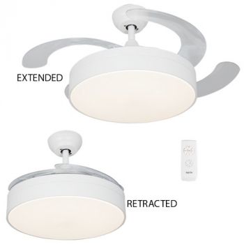 Brightstar FCF055 WHITE Metal with Retractable ABS Blades