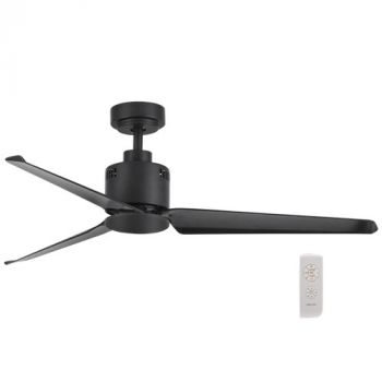 BrightStar FCF063 MATT BK Metal and ABS No Light 32W Copper Coil Reversible Motor Matt Black