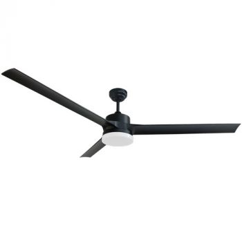 Brightstar FCF087 BLACK 29W Copper Coil DC Motor 3 ABS Blades 60'' (152cm) Ceiling Fan Black