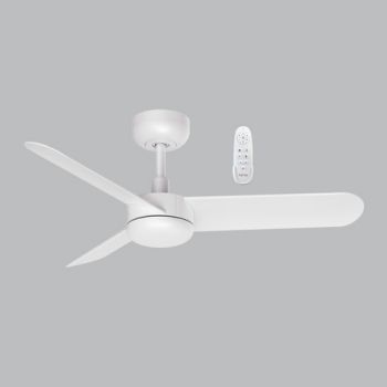 Brightstar FCF088 WHITE Metal Fan with 3 ABS Blades 35'' (89cm) No Light. 32W Copper Coil DC Motor White