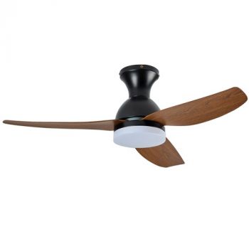 Brightstar FCF099 BLACK 18W LED CCT Ceiling Fan Black with Wood Finish ABS Blades