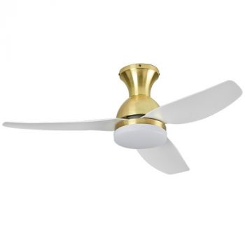 Brightstar FCF101 BRASS 18W LED CCT Ceiling Fan Antique Brass with White ABS Blades