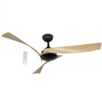 Brightstar FCF121 WOOD FINISH 35W Dc Motor 3 ABS Blades Wood Finish Ceiling Fan (No Light) with 6 Speed Remote Control
