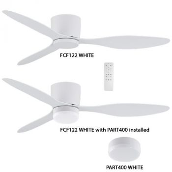 Brightstar FCF122 WHITE 3 Blade 35W Copper Coil DC Motor Ceiling Fan with Remote Contol with 6 Speed Control White