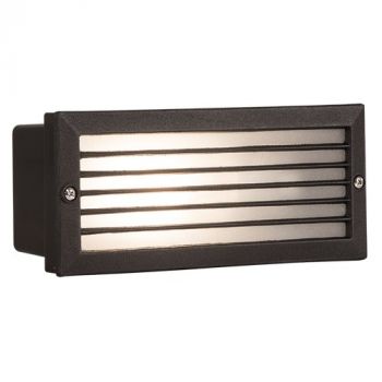 Brightstar FT004 BLACK Die Cast Aluminium Footlight with Frosted Glass