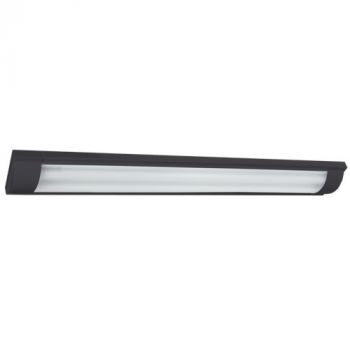 Brightstar FTL019 BLACK LED, Flush Mount, Slime Line, Metal with Plastic Cover Wired for LED Tubes