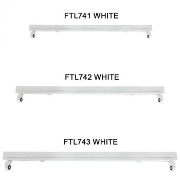 Brightstar FTL741 WHITE LED G5 T5 PC Lamp holder Metal Base 2 Side Power