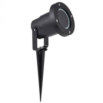 Brightstar GS016 BLACK Garden Spike with Clear Glass Cover IP65