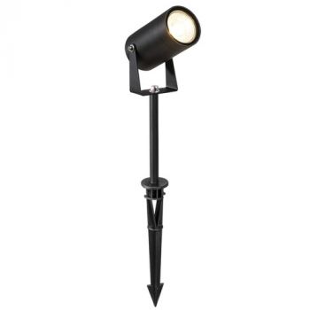 Brightstar GS018 BLACK LED Aluminium Garden Spike with Clear Glass Cover IP54