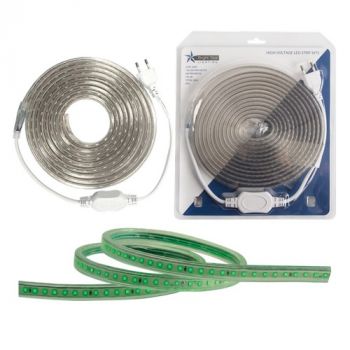 BrightStar HVS403 GREEN Outdoor 5m LED Blister Pack Strip Light IP65 220V - NO TRANSFORMER REQUIRED Green