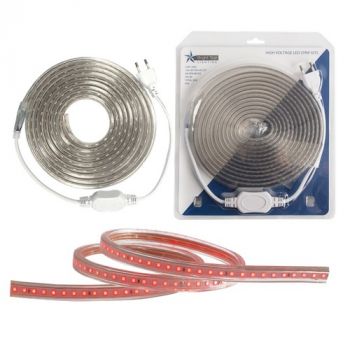 BrightStar HVS405 RED Outdoor 5m LED Blister Pack Strip Light IP65 220V - NO TRANSFORMER REQUIRED Red