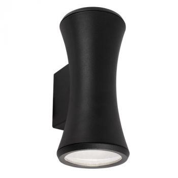 Brightstar L119 BLACK Up and Down Facing Die Cast Aluminium with Clear Glass Cover