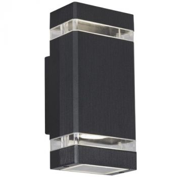 Brightstar L124 BLACK, L124 GREY Die Cast Aluminium Wall Bracket with Glass (Multiple Colours/Finishes)