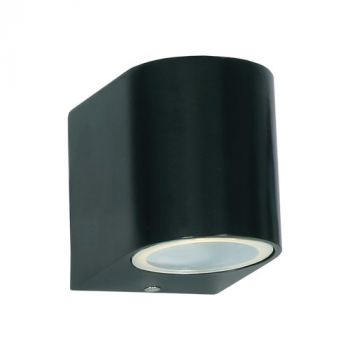Brightstar L158 ALUMINIUM, L158 BLACK, L158 WHITE Aluminium Wall Bracket Down Facing Tempered Glass Cover Wall Light (Multiple Colours/Finishes)
