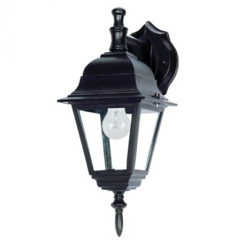 Brightstar L203 BK 4 Panel Down Facing Die Cast Aluminium Wall Light Black